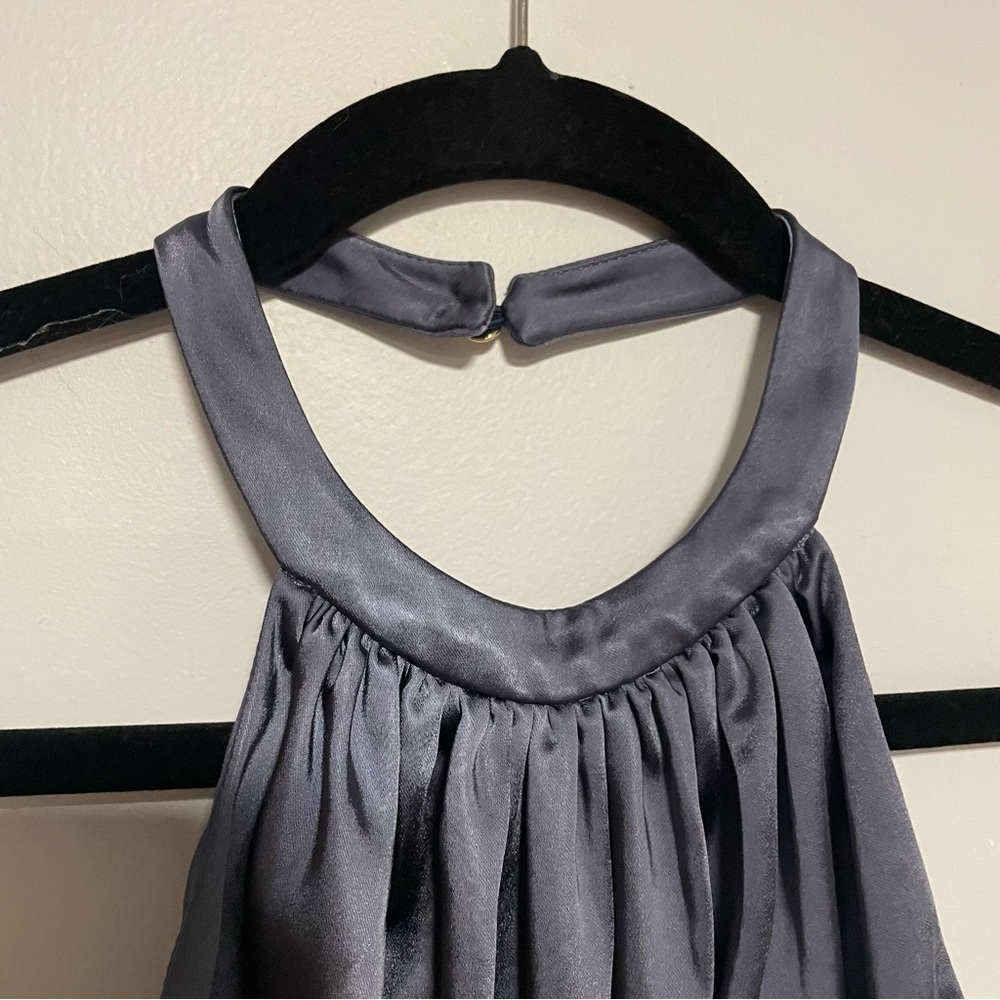Keepsake the Label for Anthropologie Slate Blue Halter Formal Dress - Picture 11 of 13